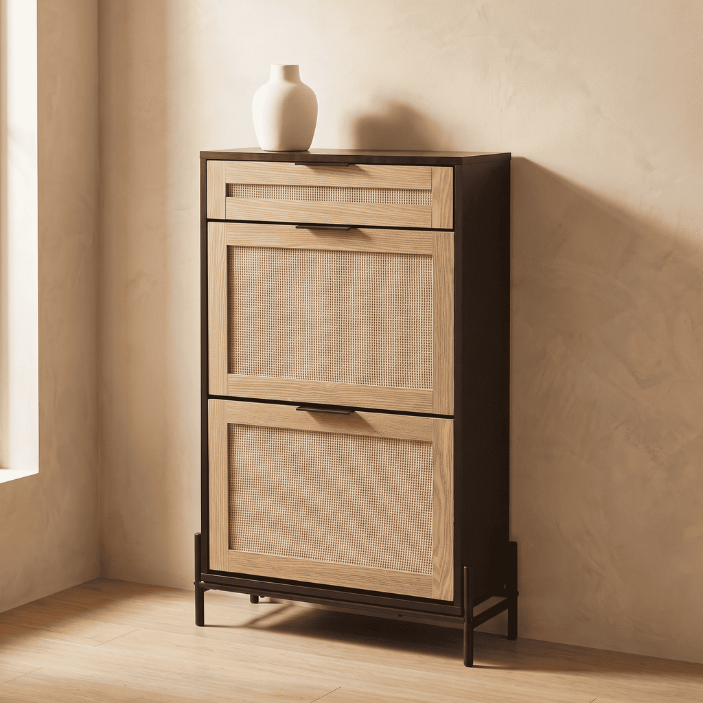 AVELLO Rattan Shoe Cabinet