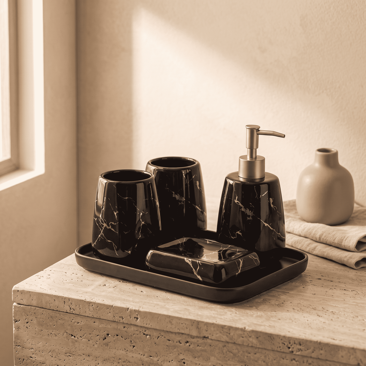 AVELLO Marble Bath Set