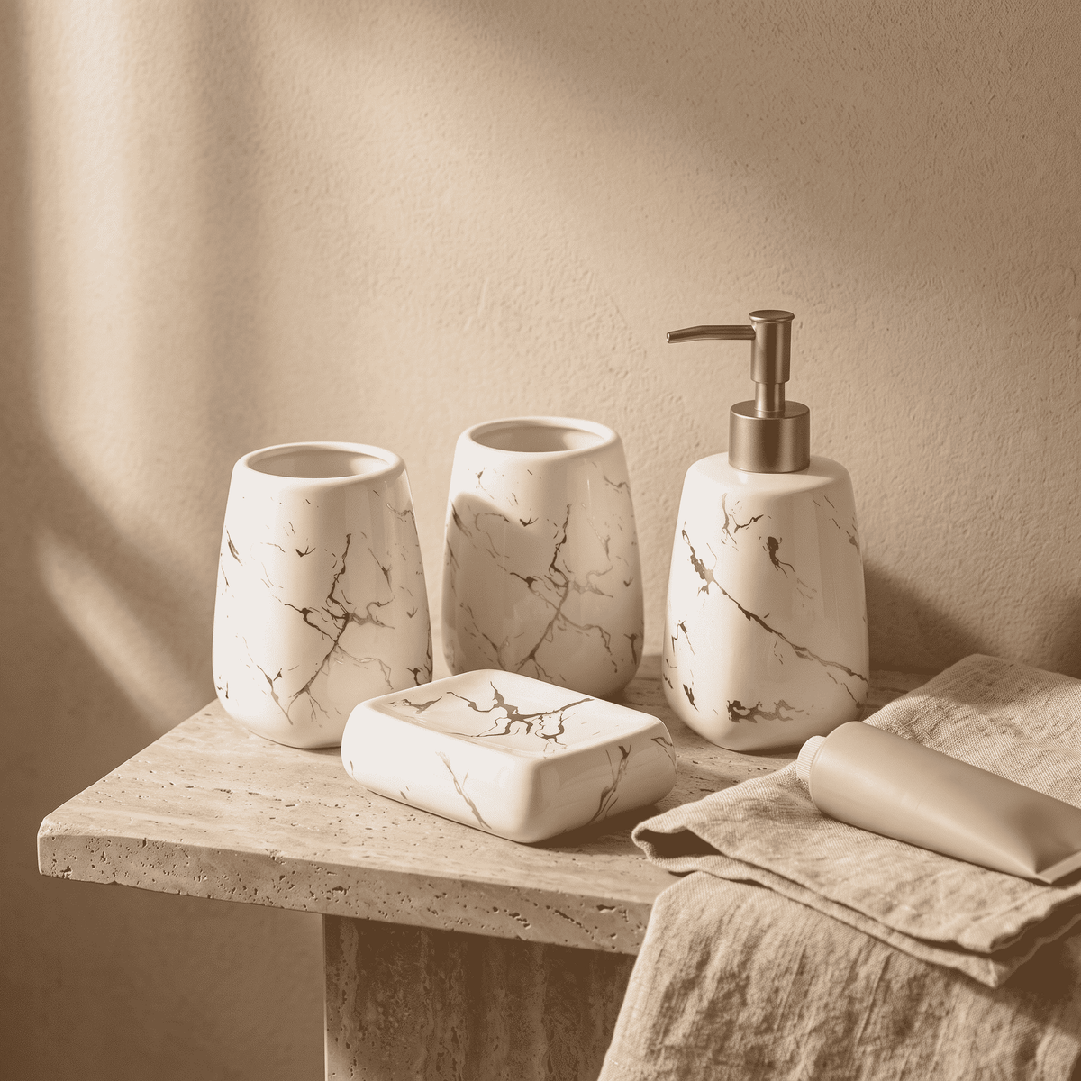 AVELLO Marble Bath Set
