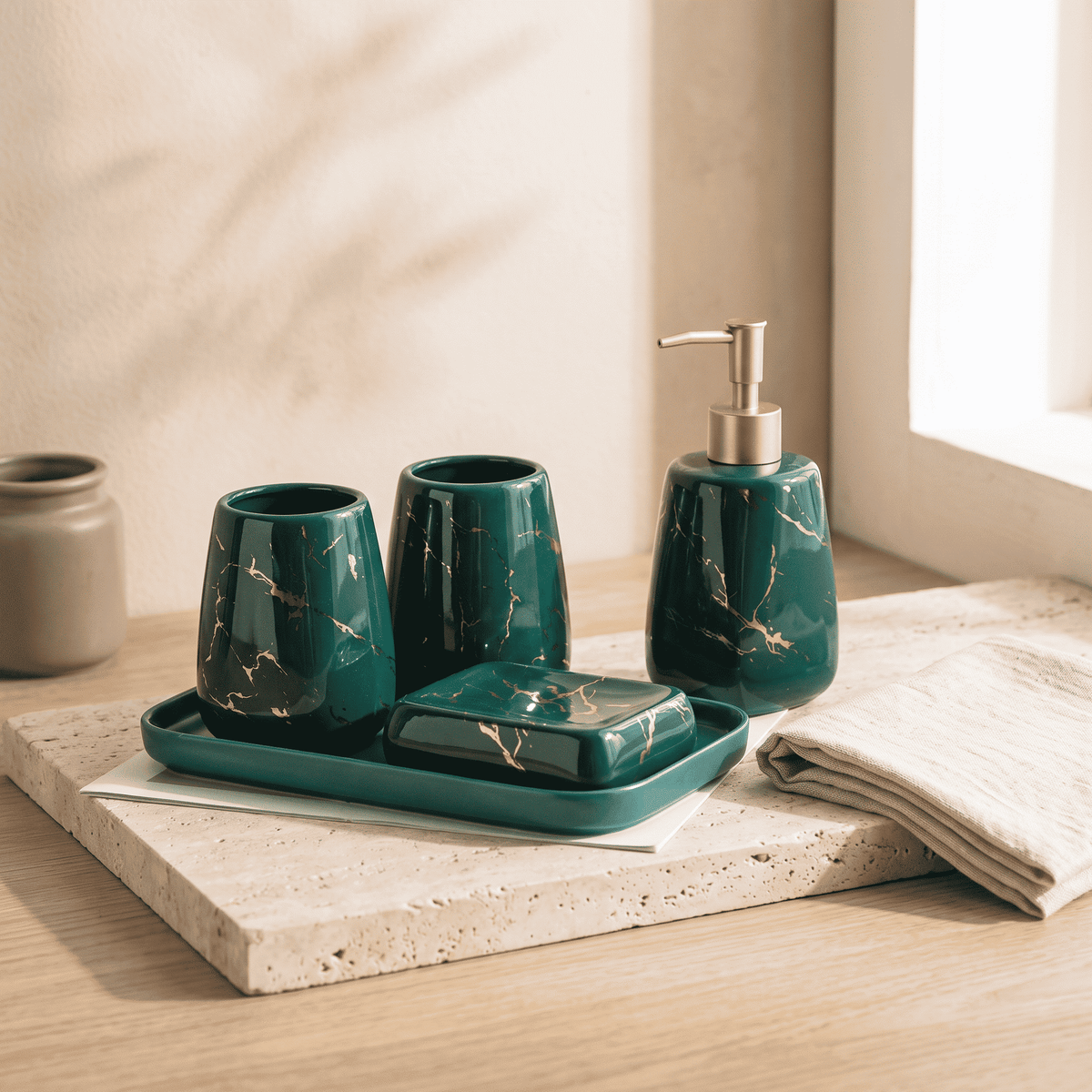 AVELLO Marble Bath Set