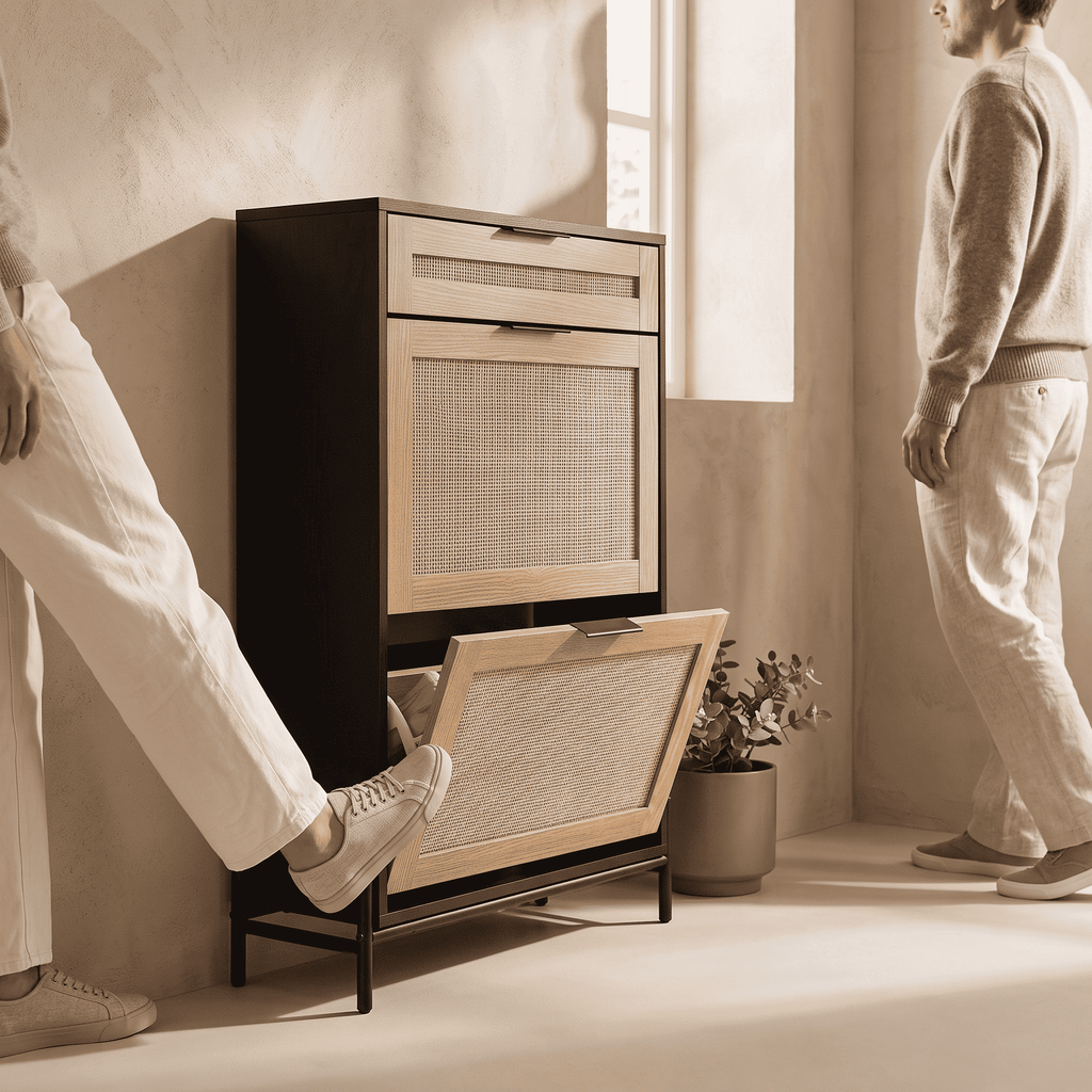 AVELLO Rattan Shoe Cabinet