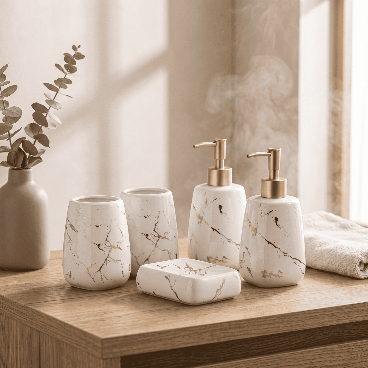 AVELLO Marble Bath Set