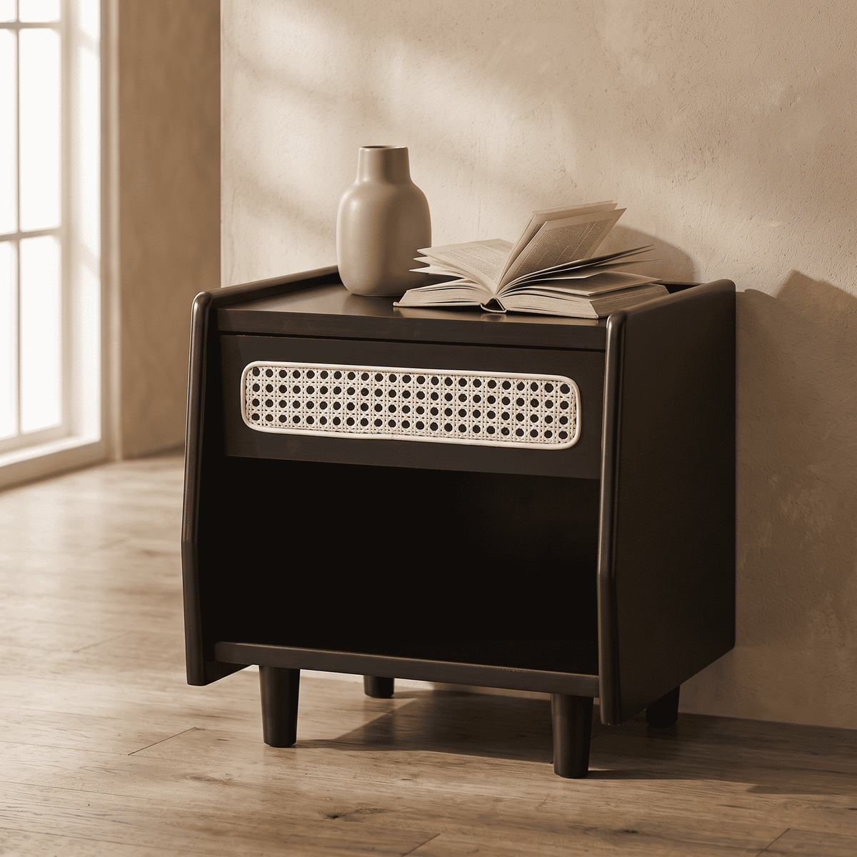 AVELLO Rattan Nightstand