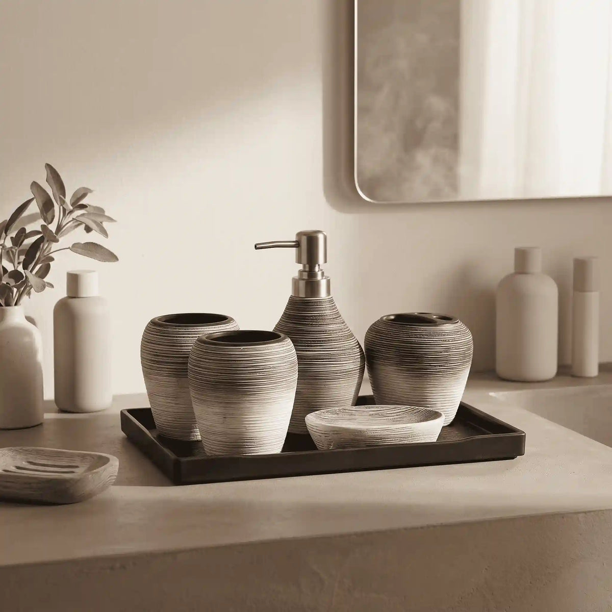 Avello Retro Stone Bathroom Set