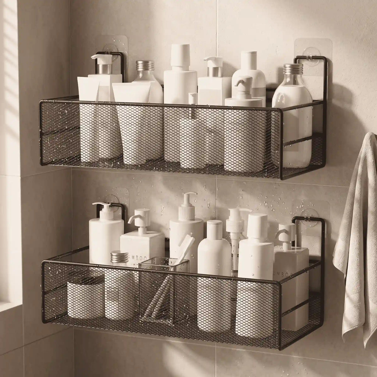 Avello No-Drill Shower Organizer – Modern Bathroom Shelf