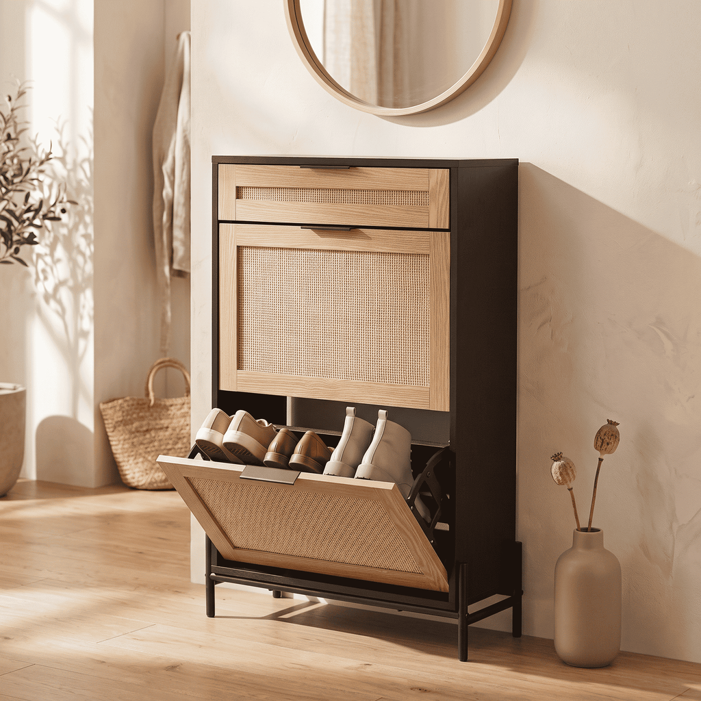 AVELLO Rattan Shoe Cabinet