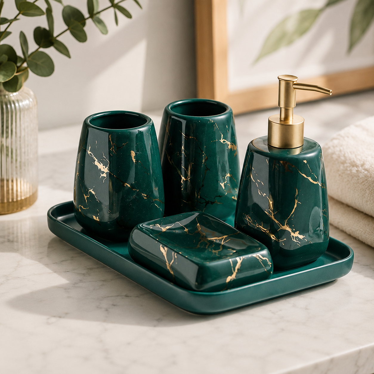 AVELLO Marble Bath Set