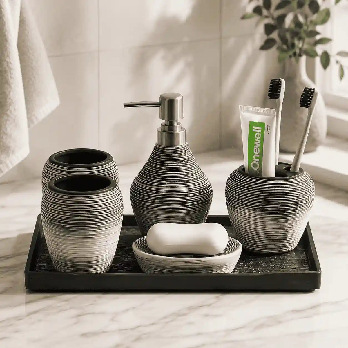 Avello Retro Stone Bathroom Set